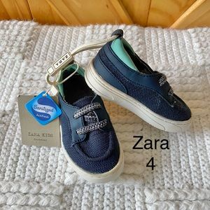 NEW Zara Baby Boy Slip On Shoes Blue Size 4 Baby